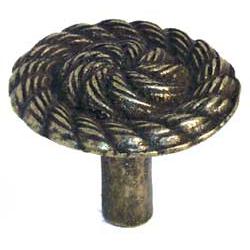 Emenee MK1168-ABB Home Classics Collection Rope Swirl 1-1/8 inch  in Antique Bright Brass buttons Series